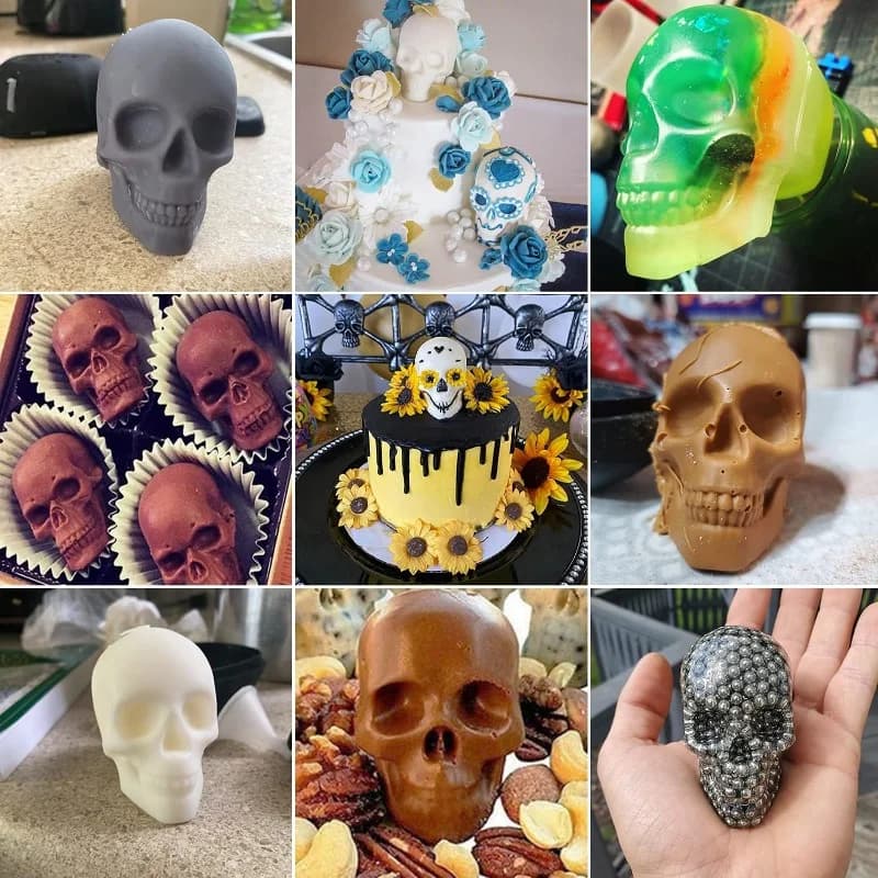 3D kalup za ledeno kroglo s lobanjo