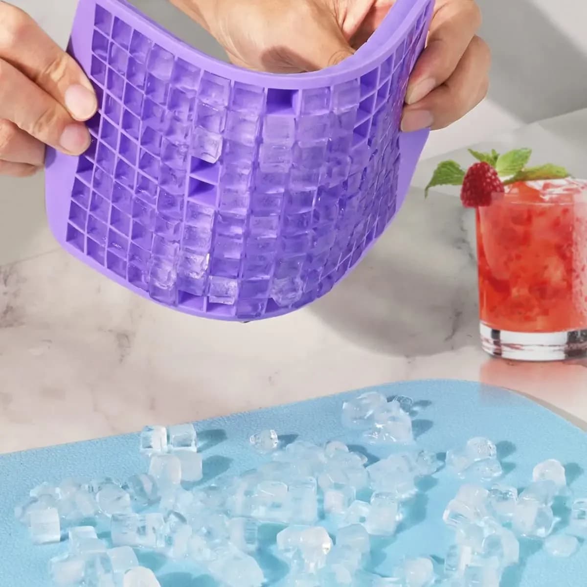 Mini pladenj za ledene kocke s 160 rešetkami