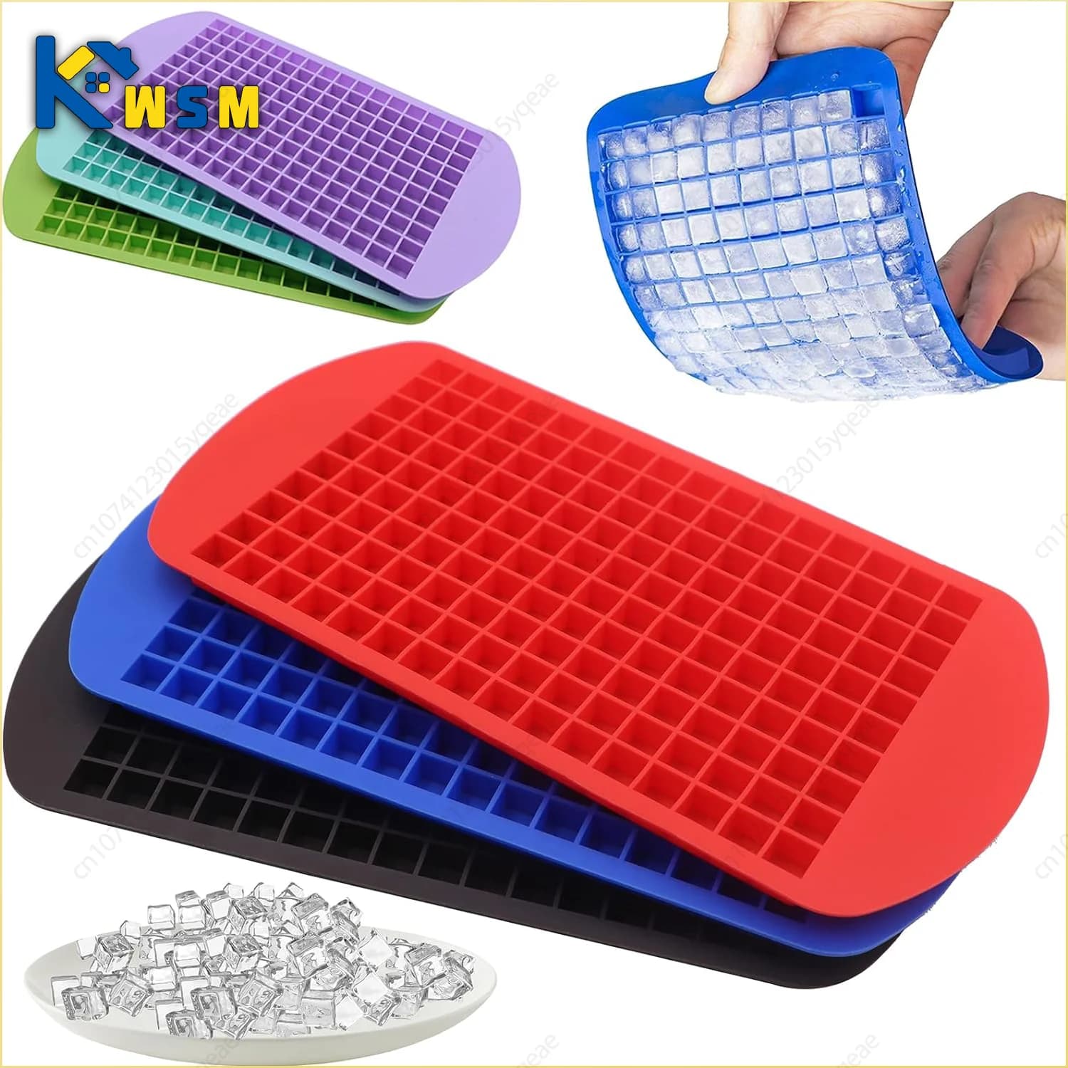 Mini pladenj za ledene kocke s 160 rešetkami